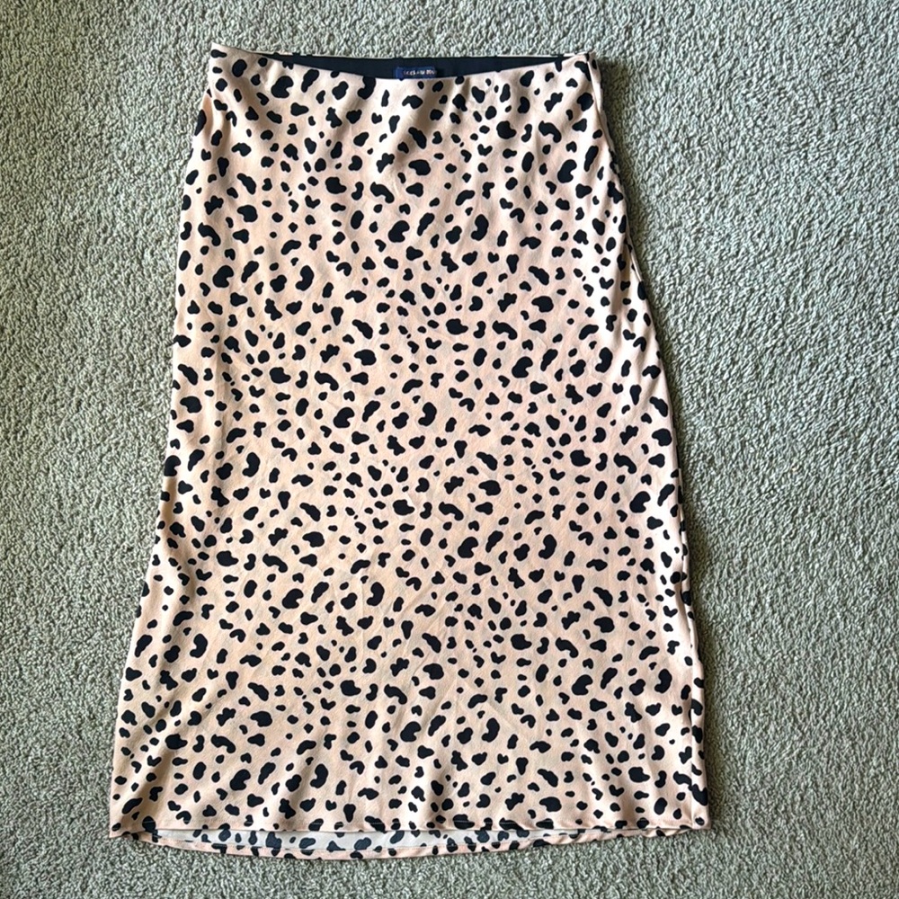 Leopard Print Midi Skirt